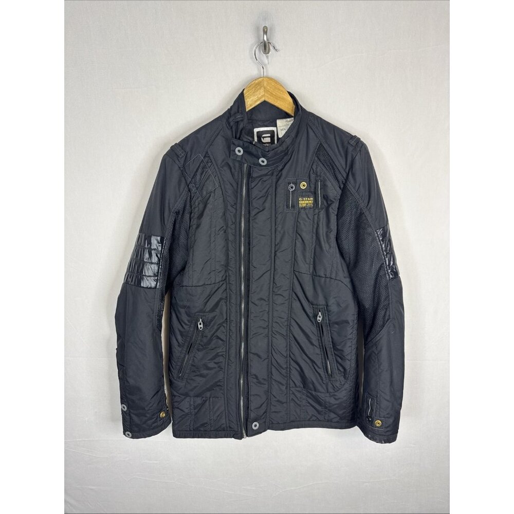 G-Star RAW Modern Flight Jacket Overshirt Mens M Black Jacket Raw Denim